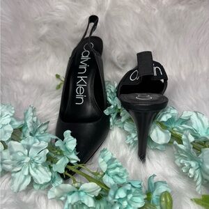 Calvin Klein Black Slingback Heels